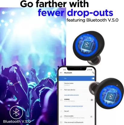 Screem Ibeza Epic Bluetooth Headset (Black, Blue, True Wireless) Screem Ibeza Epic Bluetooth Headset (Black, Blue, True Wireless)